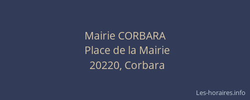 Mairie CORBARA