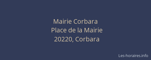 Mairie Corbara