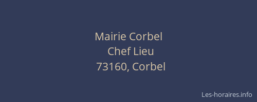 Mairie Corbel