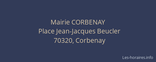Mairie CORBENAY