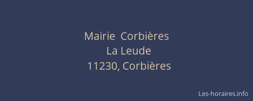 Mairie  Corbières