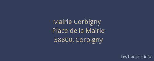 Mairie Corbigny