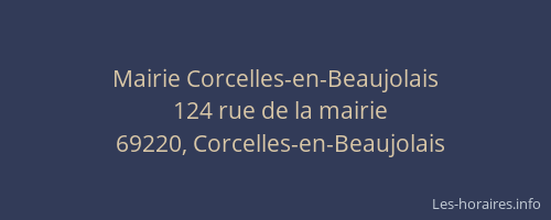 Mairie Corcelles-en-Beaujolais