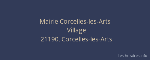 Mairie Corcelles-les-Arts