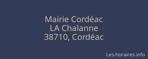 Mairie Cordéac