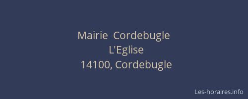 Mairie  Cordebugle