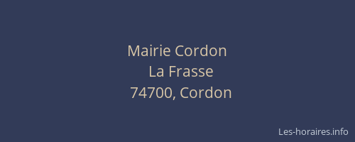 Mairie Cordon