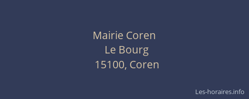 Mairie Coren