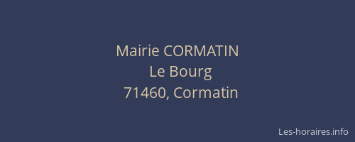 Mairie CORMATIN