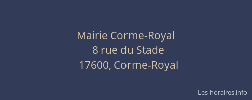 Mairie Corme-Royal