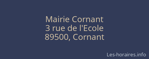Mairie Cornant