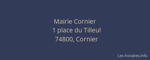 Mairie Cornier
