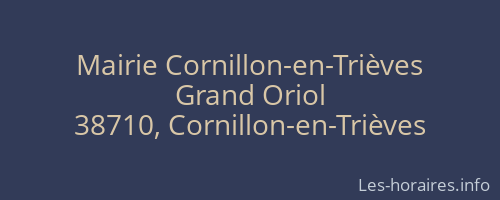 Mairie Cornillon-en-Trièves
