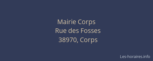 Mairie Corps