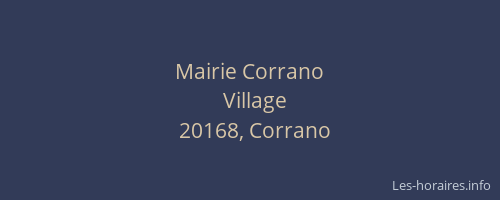 Mairie Corrano