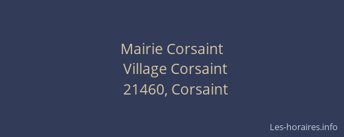 Mairie Corsaint
