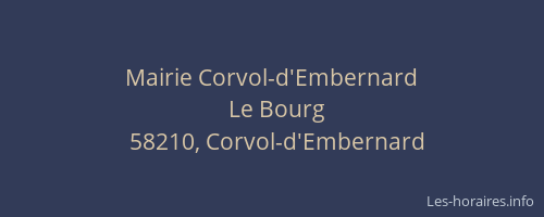 Mairie Corvol-d'Embernard