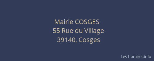 Mairie COSGES