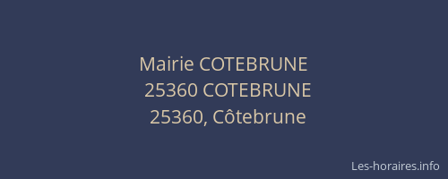 Mairie COTEBRUNE
