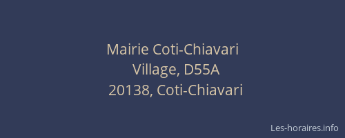 Mairie Coti-Chiavari