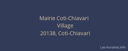 Mairie Coti-Chiavari