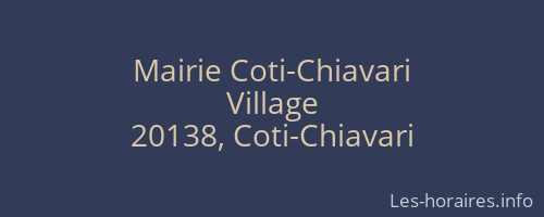 Mairie Coti-Chiavari