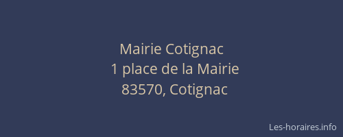 Mairie Cotignac