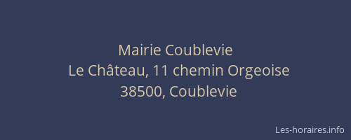 Mairie Coublevie