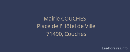 Mairie COUCHES