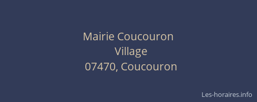 Mairie Coucouron