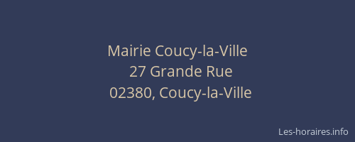 Mairie Coucy-la-Ville
