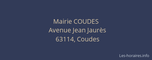 Mairie COUDES