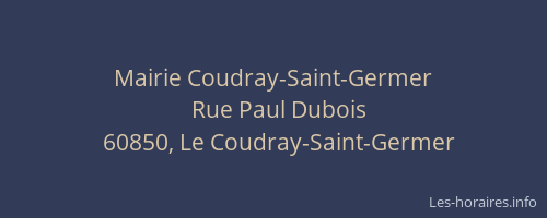 Mairie Coudray-Saint-Germer
