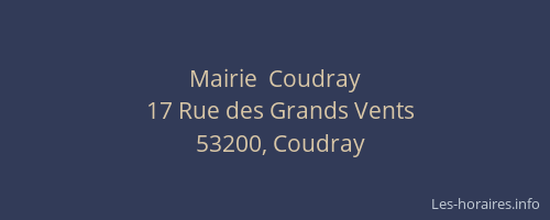 Mairie  Coudray