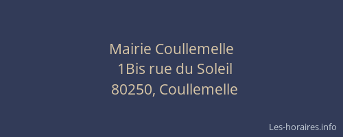 Mairie Coullemelle