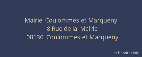 Mairie  Coulommes-et-Marqueny