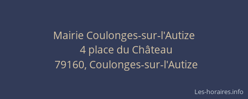 Mairie Coulonges-sur-l'Autize