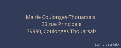 Mairie Coulonges-Thouarsais