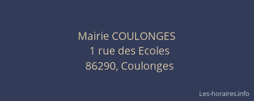 Mairie COULONGES