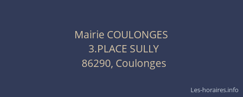 Mairie COULONGES