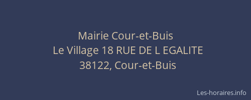 Mairie Cour-et-Buis