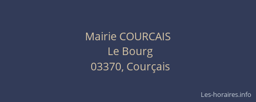 Mairie COURCAIS