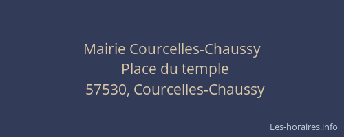 Mairie Courcelles-Chaussy