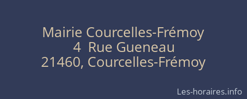 Mairie Courcelles-Frémoy