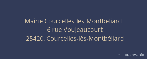 Mairie Courcelles-l&egrave;s-Montb&eacute;liard
