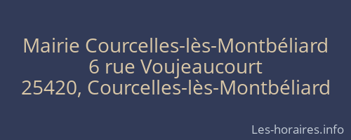 Mairie Courcelles-lès-Montbéliard
