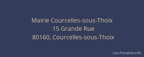 Mairie Courcelles-sous-Thoix