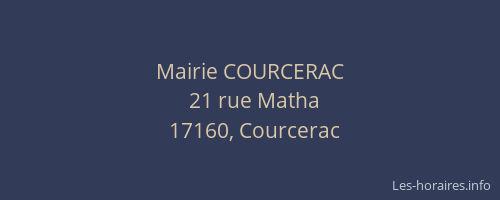 Mairie COURCERAC