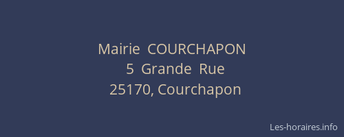 Mairie  COURCHAPON