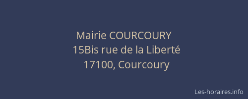 Mairie COURCOURY